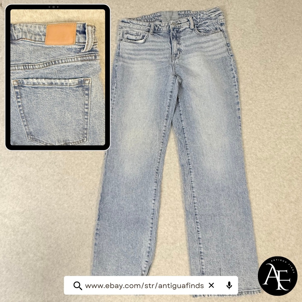 BKE Denim Straight Leg Light Wash Jeans 27x32 AXB158R Stretch Blue Denim